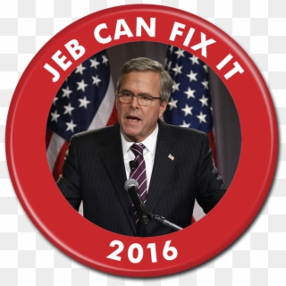 Jeb Bush Button - Circle, HD Png Download