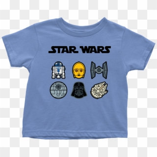 Characters Star Wars Darth Vader R2d2 C3po Toddler - T-shirt, HD Png Download