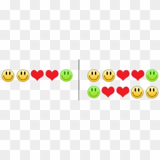 Fractions Same But Different Smiles Hearts - Smiley, HD Png Download