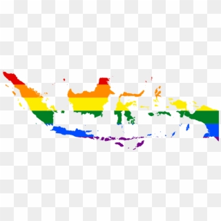Lgbt Flag Map Of Indonesia - Transparent Indonesia Map Vector, HD Png Download