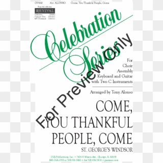 You Thankful People, Come Thumbnail - Calligraphy, HD Png Download