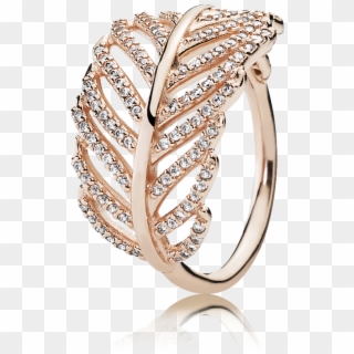 Pandora Light As A Feather Ring In Gold, HD Png Download