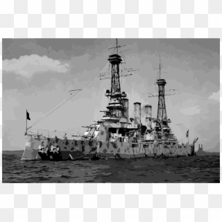 This Free Icons Png Design Of Uss New Jersey In Camouflage - First Battleship New Jersey, Transparent Png