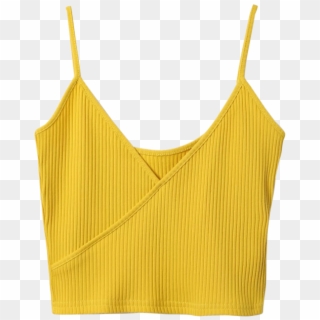 Shirt Stripes Yellow Croptop Cute Aesthetic Pngs Png - Transparent
