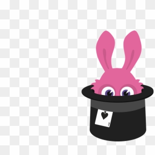 Cartoon Hat Magic Rabbit - Cartoon Rabbit In Hat, HD Png Download