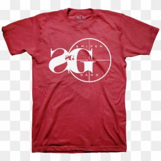 Sniper Gang Logo Red/wht &ndash Apparel - T Shirt Michael Jackson, HD Png Download