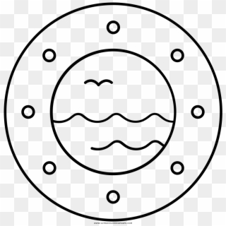 Porthole Coloring Page - Vector Graphics, HD Png Download