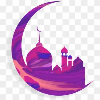 Vector Black And White Library Mosque Vector Moon, HD Png Download
