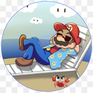 Completing Super Mario Sunshine 100% Was One Of My - Cartoon Picture Of Taking Vacation, HD Png Download