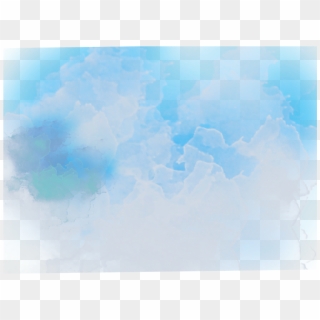 Ftestickers Watercolor Background Clouds Teal Blue - Painting, HD Png Download
