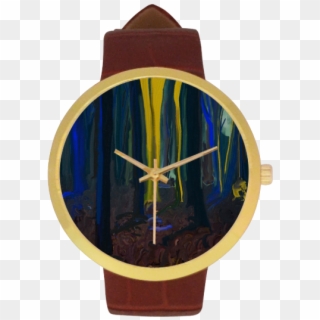 Stay Wild Yellow Moon Women's Golden Leather Strap, HD Png Download