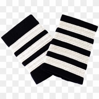 Black Epaulettes With Silver Stripes, HD Png Download