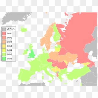 Map Of European Countries By Maximum Blood Alcohol - Azerbaijan Map In Europe, HD Png Download