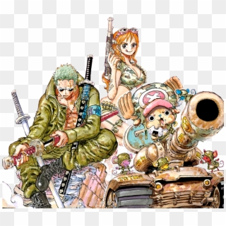 “zoro And Nami Chopper Transparent - One Piece Zoro Soldier, HD Png Download
