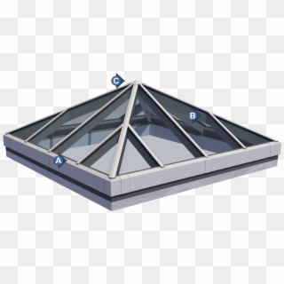 Click Cutaway Detail To Enlarge - Pyramid Skylight, HD Png Download