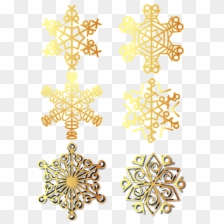 E Commerce Elements Winter Golden Gradients Snowflake - Cross, HD Png Download