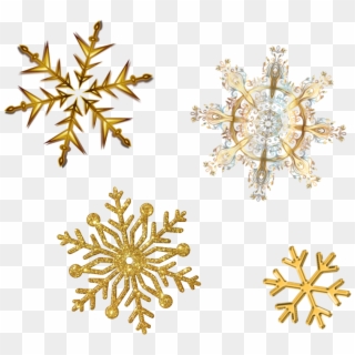 Snowflakes Glitter Sparkly Gold Christmas Merrychristma - Gold Snowflake Transparent Background, HD Png Download