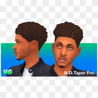 “ “a - Sims 4 Afro Hair Male, HD Png Download