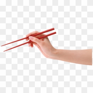 Share This Image - Hand Holding Chopsticks Png, Transparent Png