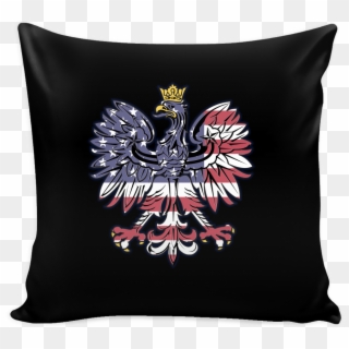 Polish Eagle American Flag Pillow Cover , Png Download - Poland, Transparent Png