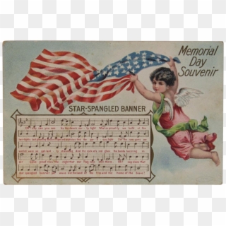 1908 Taggart Star Spangled Banner Memorial Day Souvenir - Flag Of The United States, HD Png Download