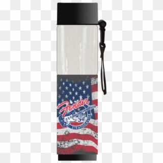 Fender Patriotic American Flag Stratocaster 24 Oz Water - Patriotic Strat Water Bottle, HD Png Download