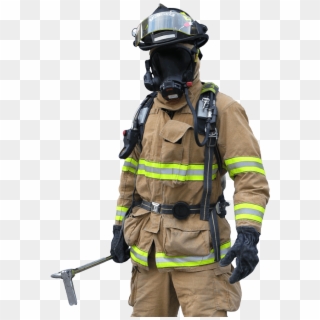Firefighter Png Download Image - Fireman In Full Gear, Transparent Png