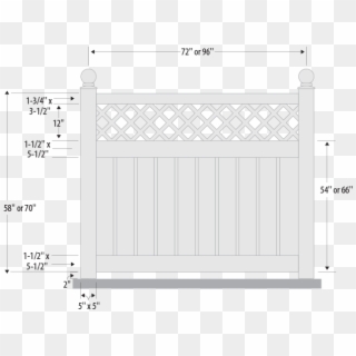 Lattice Top Panel Privacy Fence Specs - Okayama, HD Png Download