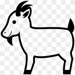 Goat Emoji Png - Goat Emoji Black And White, Transparent Png