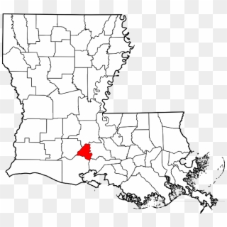 Map Of Louisiana Highlighting Lafayette Parish - Lafayette Louisiana On A Map, HD Png Download