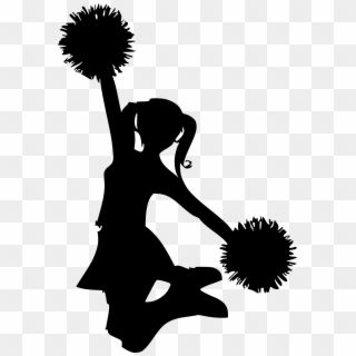 Clip Art Football And Picture Freeuse - Cheerleader Silhouette, HD Png Download