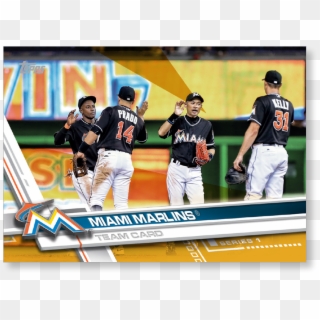 Miami Marlins 2017 Topps Baseball Series 1 Team Cards, HD Png Download