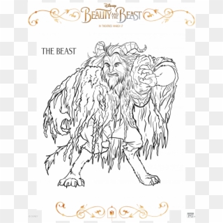 Beauty And The Beast Coloring Page- - Beauty And The Beast New Movie Coloring Pages, HD Png Download