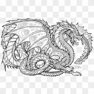 Free Printable Coloring Pages For Adults Advanced Dragons8 - Mythical