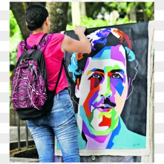 Óleos Reviven A Pablo Escobar - Painting, HD Png Download