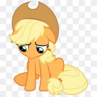 Sad-applejack - My Little Pony Applejack Scared, HD Png Download