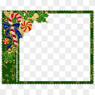 Free Png Best Stock Photos Green Png Christmas Frame - Christmas Candy Cane Borders, Transparent Png