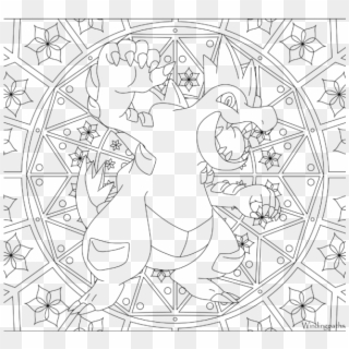 Adult Pokemon Coloring Page Feraligatr, HD Png Download