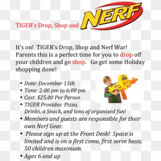 Tiger Holiday Nerf War - Nerf, HD Png Download