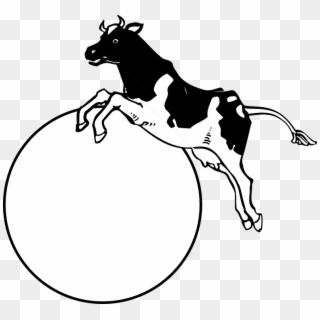 Royalty Free Stock Clip Art At Clker Com Vector Online - Cow Jumping Over The Moon Drawing, HD Png Download