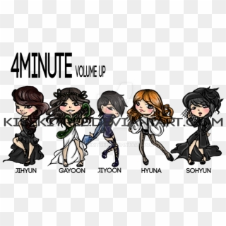 4minute Volume Up Chibis By Kisekitree-d6atinv - Cartoon, HD Png Download