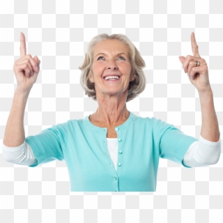 Women Pointing Top - Old Lady Pointing, HD Png Download