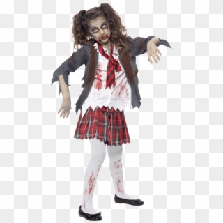 Zombie Girl Png - Halloween Ideas For Kids, Transparent Png