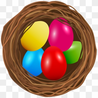 Easter Egg Nest Transparent Png Clip Art Image - Nest Clipart, Png Download