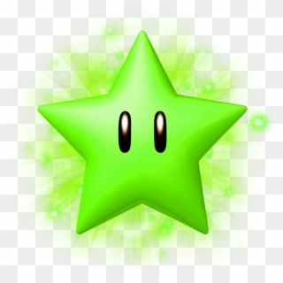 Graphic Download Mario Star Clipart - Super Mario Green Star, HD Png Download