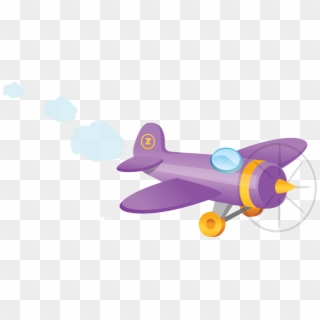 Avion Cartoon Png - Clipart Purple Plane, Transparent Png