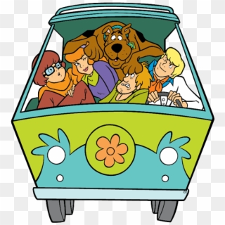 Scooby Doo Halloween Clipart - Scooby Doo Gang In Mystery Machine, HD Png Download