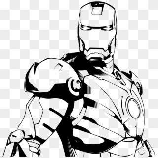 Iron Man Clipart Black And White - Iron Man Vector Png, Transparent Png