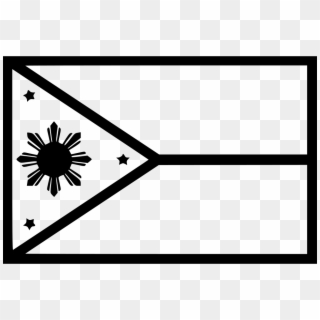 Philippine Flag Black And White Png - Flag Czech Black And White, Transparent Png