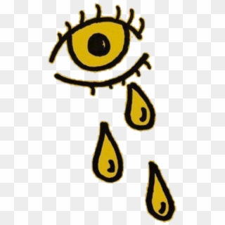 Yellow Amarillo Aesthetic Random Eye Ojo Crying - Aesthetic Yellow Tumblr Transparent, HD Png Download